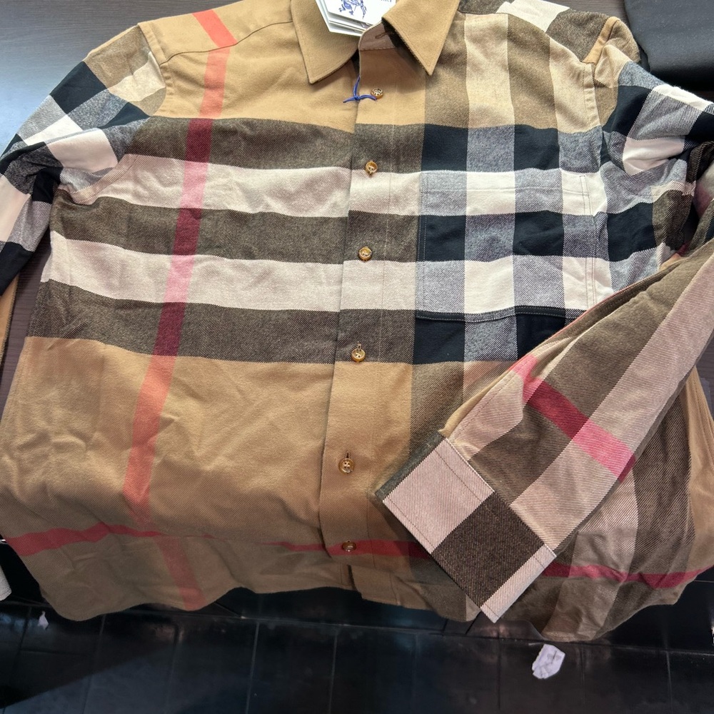 Burberry Multicolor Plaid Casual Button Down Shirt